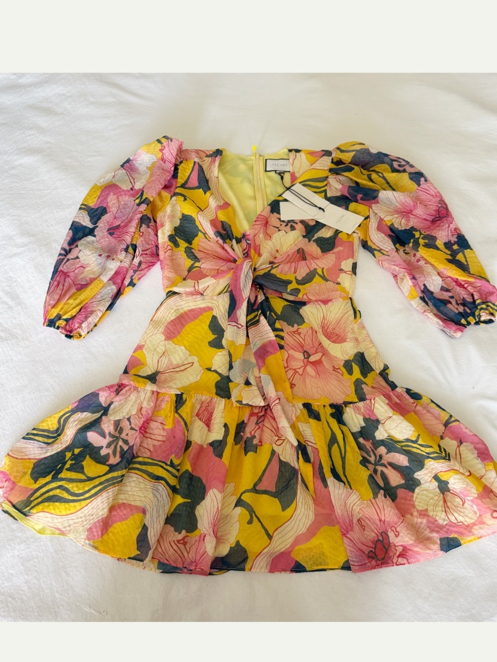Alexis Zora Floral Mini Dress Size Medium - Picture 12 of 16